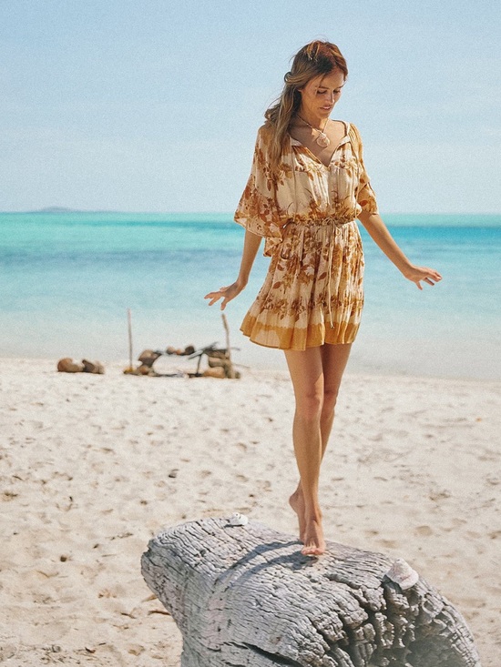 Spell Dresses & Skirts - SPELL & THE GYPSY COLLECTIVE Coco Lei flutter sleeve playdress